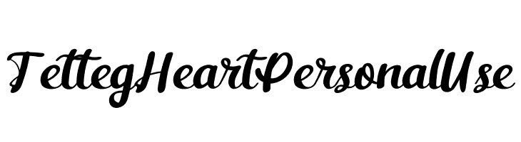 Tetteg Heart Personal Use  font caratteri gratis