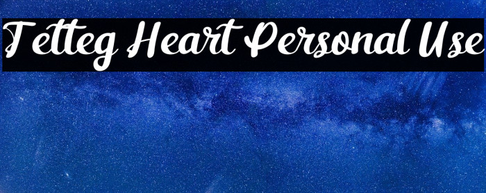 Tetteg Heart Personal Use Font examples