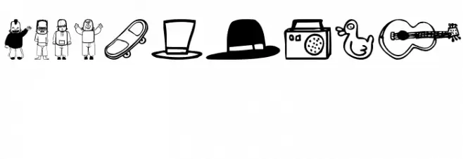 Teubé Tribute Font OTHER CHARS