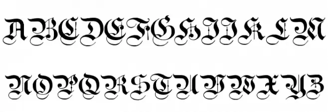 Teutonic No1 DemiBold Schriftart Groß
