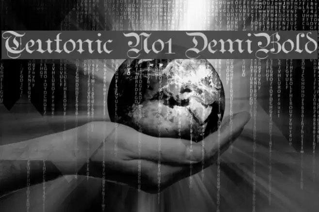 Teutonic No1 DemiBold Fonte examples