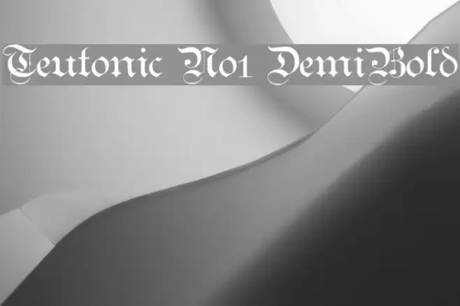 Teutonic No1 DemiBold Fonte examples