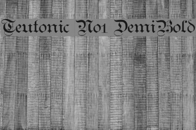 Teutonic No1 DemiBold Fonte examples