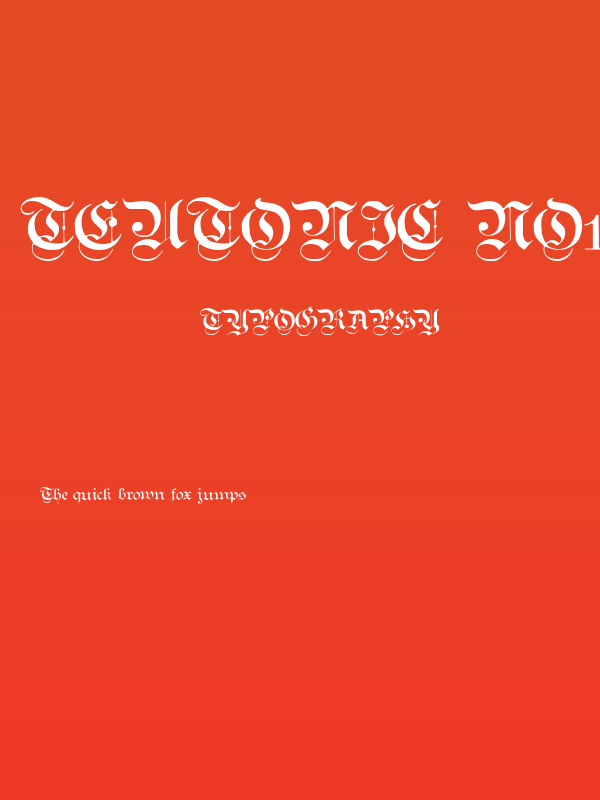 Teutonic No1 DemiBold Poster