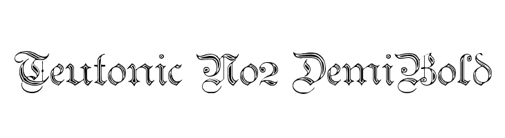 Teutonic No2 DemiBold  Frei Schriftart Herunterladen