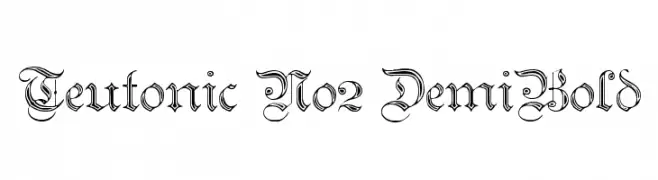 Teutonic No2 DemiBold  Скачать бесплатные шрифты