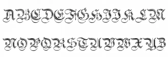 Teutonic No2 DemiBold Polices MAJUSCULES