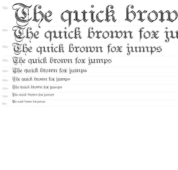 Teutonic No2 DemiBold Waterfall