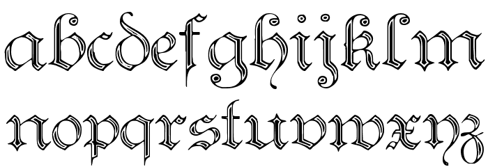 Teutonic No2 DemiBold Шрифта строчной