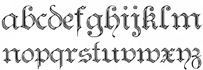 Teutonic No2 DemiBold Fonte MINÚSCULAS