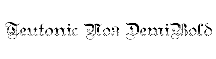 Teutonic No3 DemiBold Font