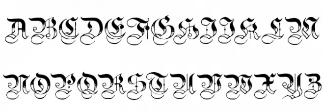 Teutonic No3 DemiBold フォント 大文字