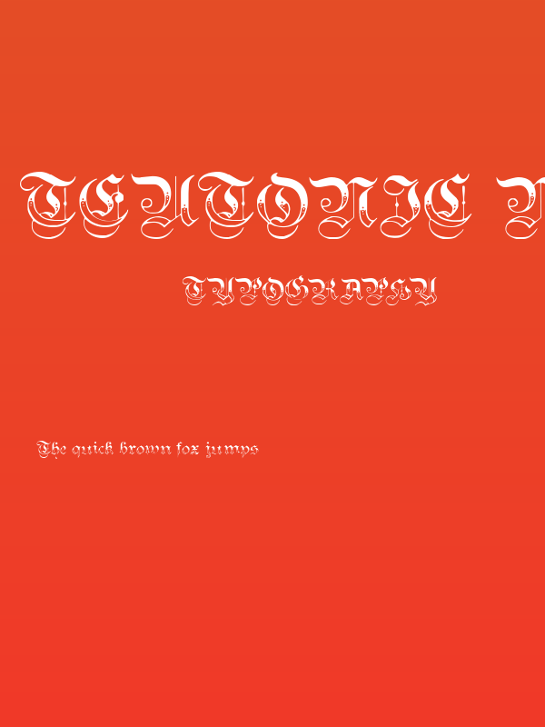 Teutonic No3 DemiBold Poster