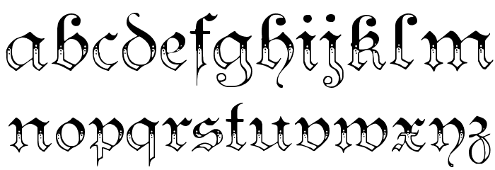 Teutonic No3 DemiBold Font LOWERCASE