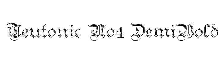 Teutonic No4 DemiBold  font caratteri gratis