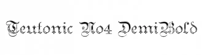 Teutonic No4 DemiBold  Скачать бесплатные шрифты