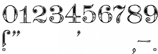 Teutonic No4 DemiBold フォント その他の文字