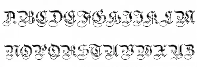 Teutonic No4 DemiBold フォント 大文字