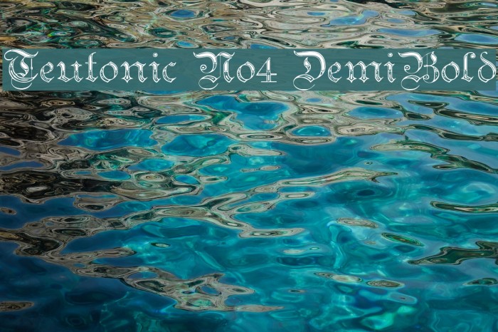 Teutonic No4 DemiBold Fonte examples
