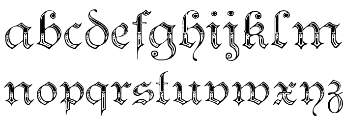 Teutonic No4 DemiBold Fonte MINÚSCULAS