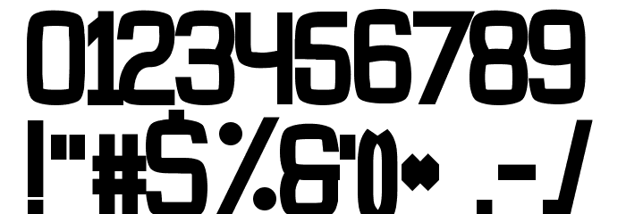 Tevegraphy Bold Font OTHER CHARS