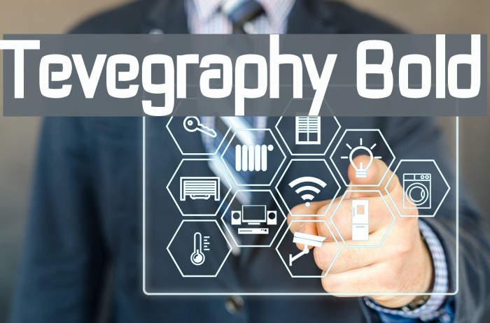 Tevegraphy Bold Font examples