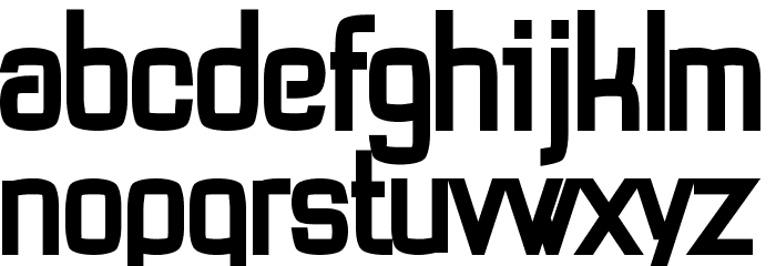 Tevegraphy Bold Font LOWERCASE