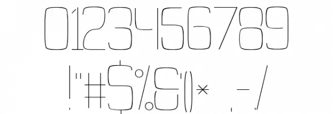 Tevegraphy Light Font OTHER CHARS