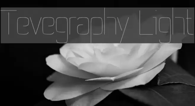 Tevegraphy Light Font examples