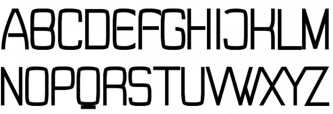 Tevegraphy Medium Caratteri MAIUSCOLE