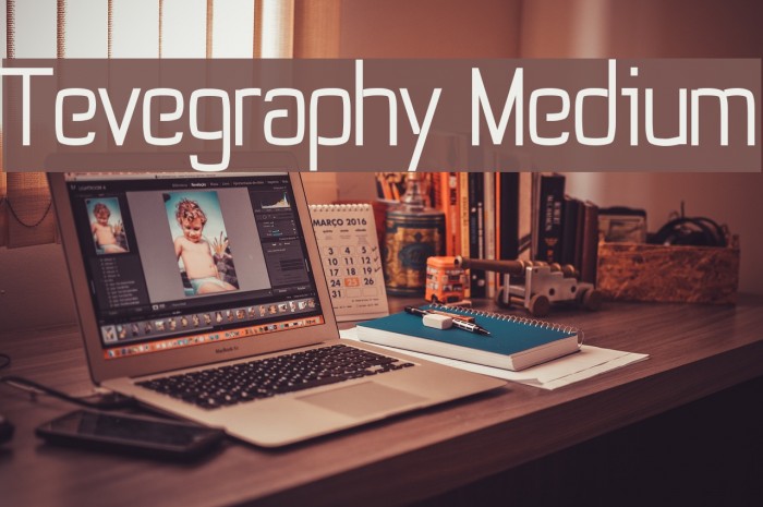 Tevegraphy Medium Font examples