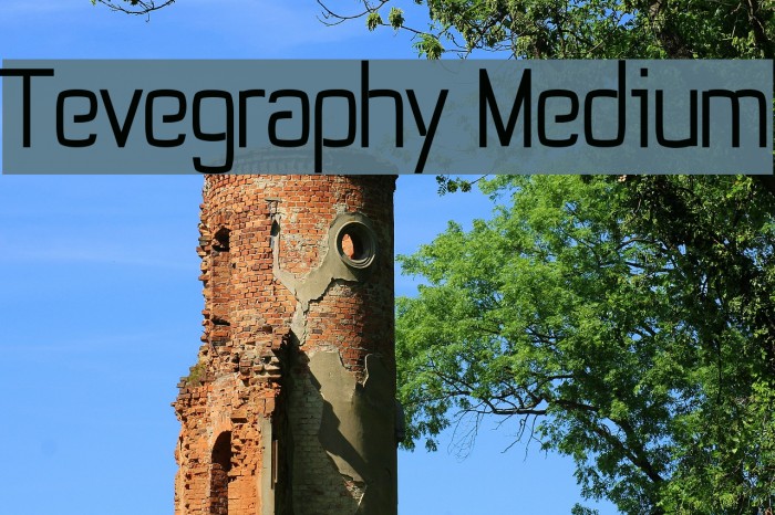 Tevegraphy Medium Font examples