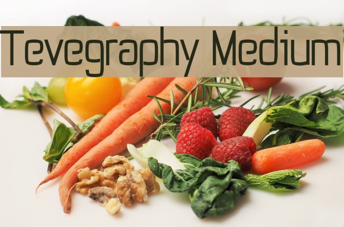 Tevegraphy Medium Font examples