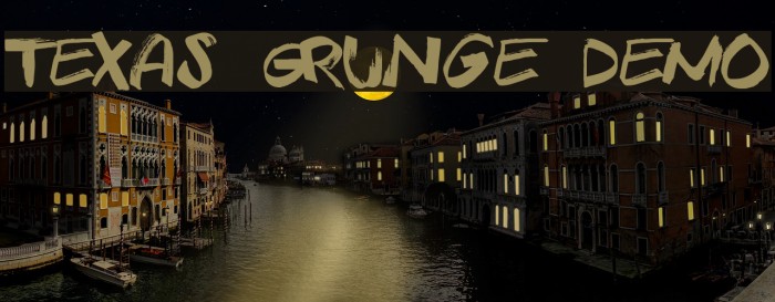 Texas Grunge Demo Font examples
