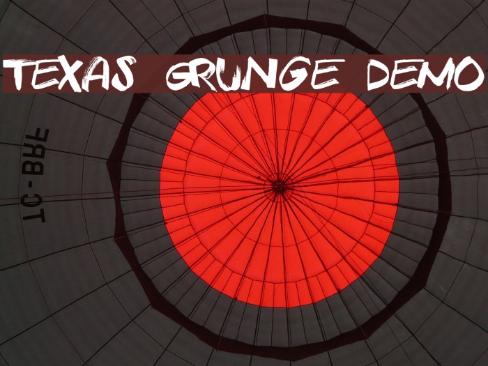 Texas Grunge Demo Font examples