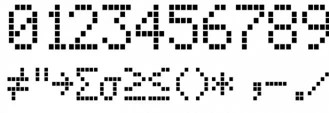 Texas LED Font OTHER CHARS