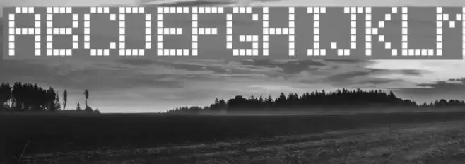 Texas LED Font examples