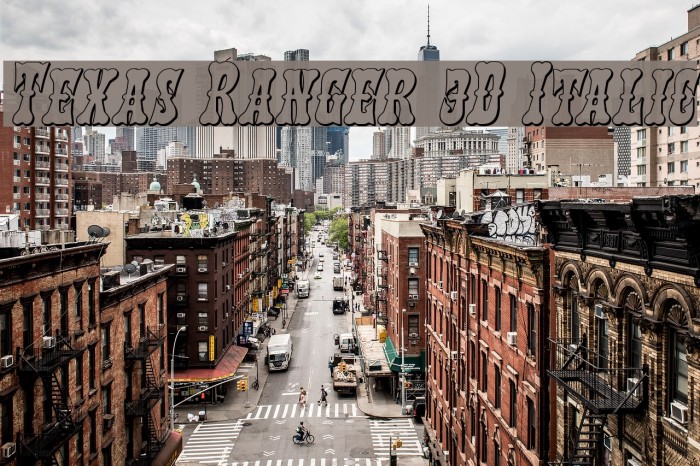 Texas Ranger 3D Italic Font examples
