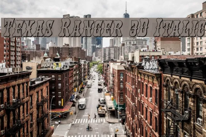 Texas Ranger 3D Italic Example 1