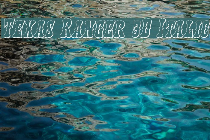 Texas Ranger 3D Italic Font examples