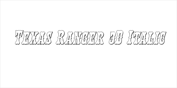 Texas Ranger 3D Italic Logo