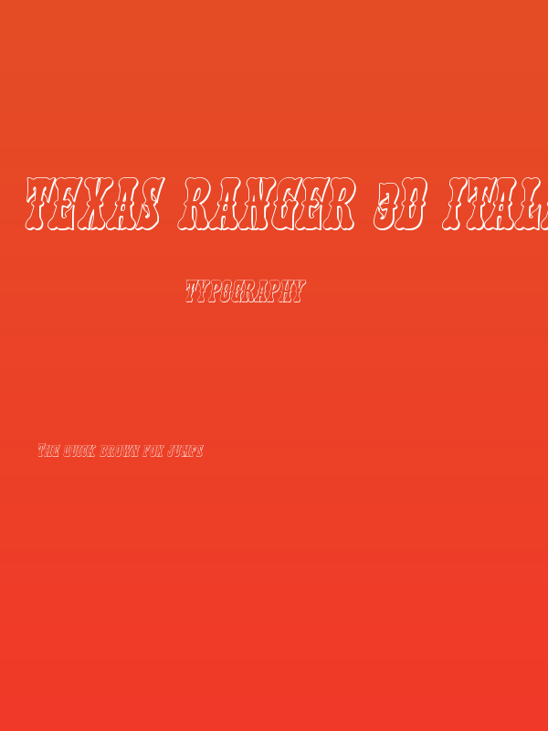 Texas Ranger 3D Italic Poster