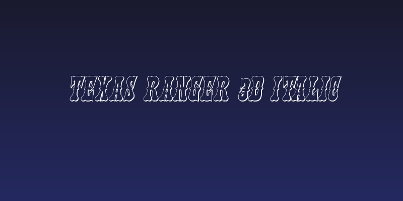 Texas Ranger 3D Italic Social Header