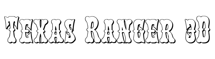 Texas Ranger 3D  Free Fonts Download