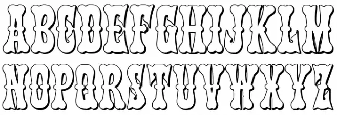 Texas Ranger 3D Font UPPERCASE