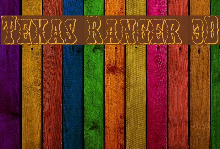 Texas Ranger 3D Font examples