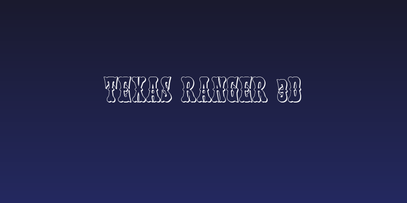 Texas Ranger 3D Social Header