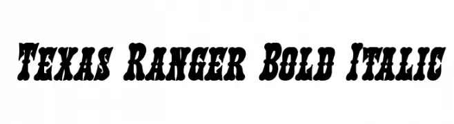 Texas Ranger Bold Italic  Frei Schriftart Herunterladen