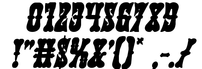 Texas Ranger Bold Italic Font OTHER CHARS