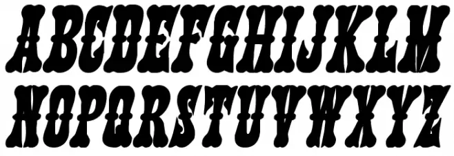 Texas Ranger Bold Italic Font UPPERCASE
